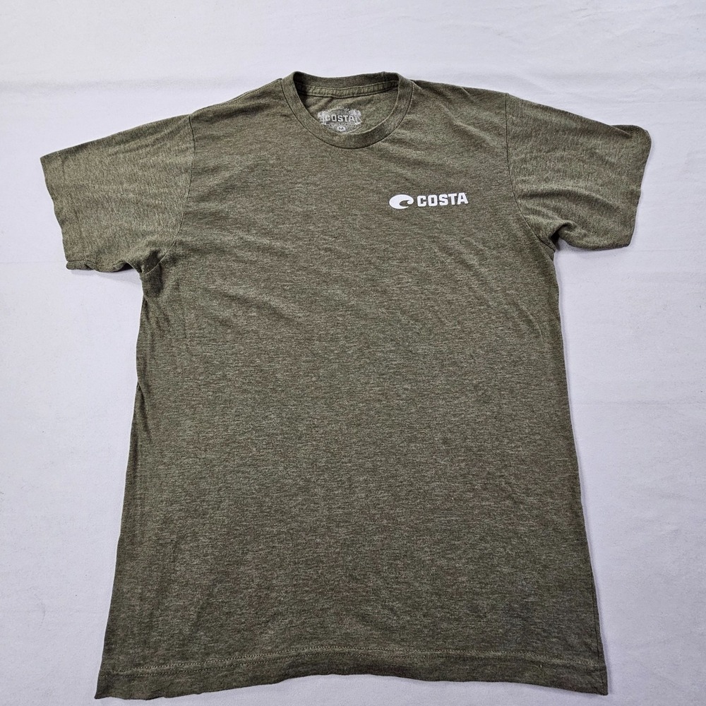 Costa See What's Out There Green Short Sleeve Cotton Blend T-Shirt Men's M
